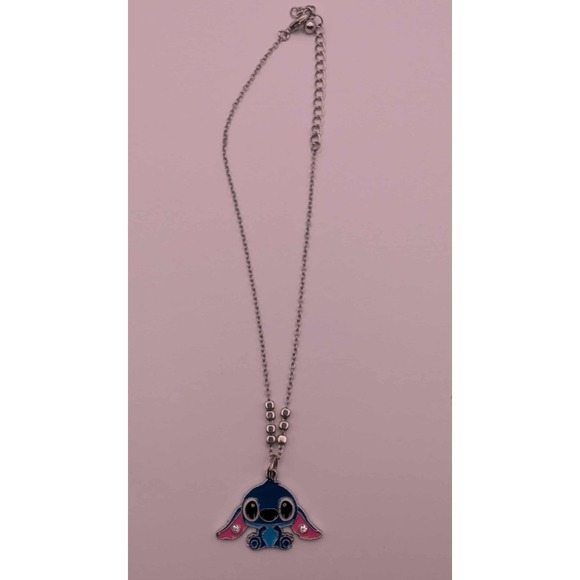 Silver Toned Stitch Disney Character Necklace - Picture 3 of 4